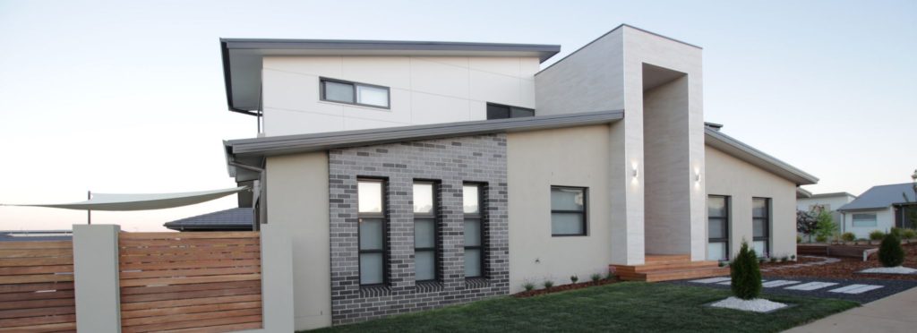 three quarter view new home in the ACT